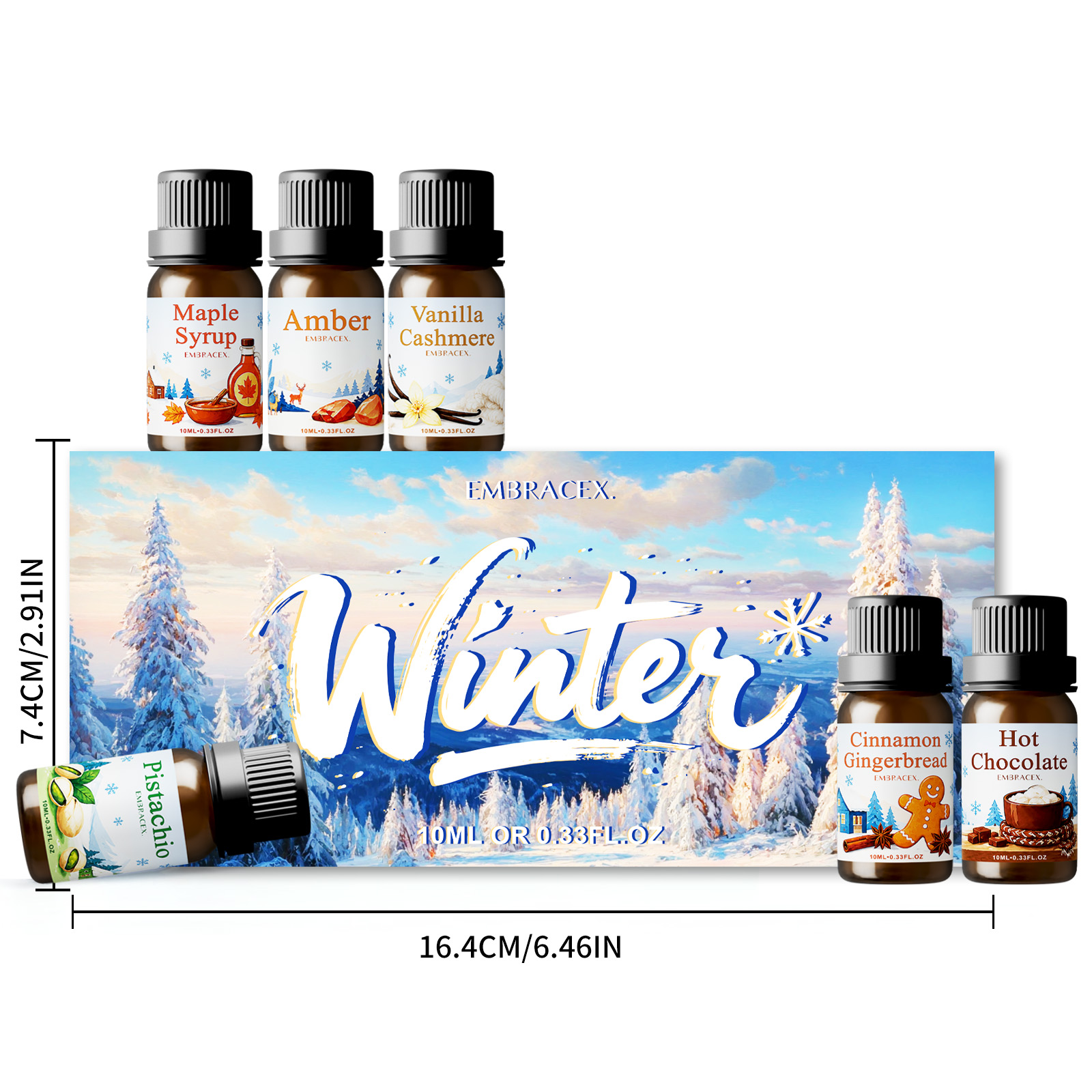 6pc/1pc Winter Fragrance Oils  - Amber Musk Oil 评论和价格
