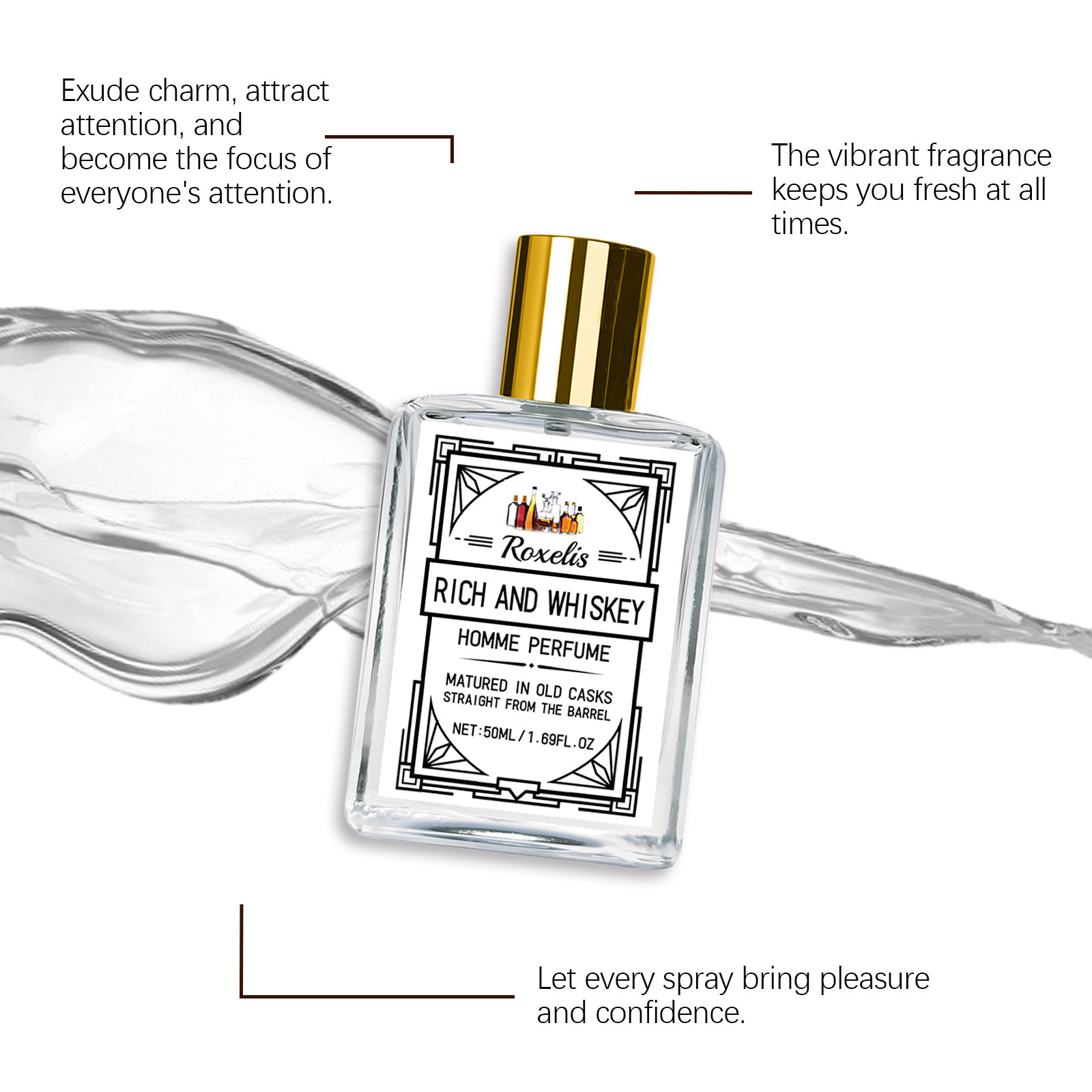 Roxelis 50ml Charm Whisky Men' - Perfume Fragrance Man 评论和价格
